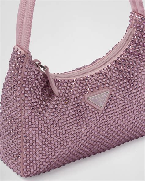 light pink prada bag|prada pink rhinestone bag.